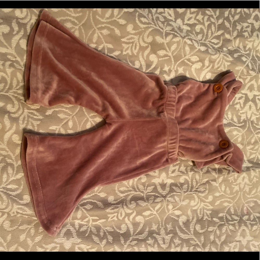 Velvet pink Bailey’s Blossoms overall jumpsuit